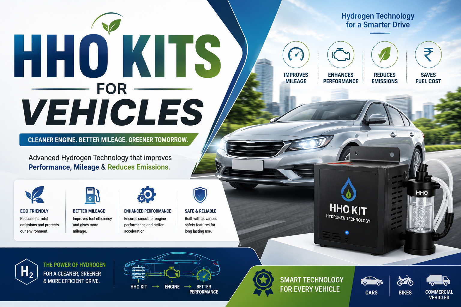 Premium HHO Kits for Cars and Bikes